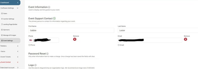 Ticket Confirmation Email selection